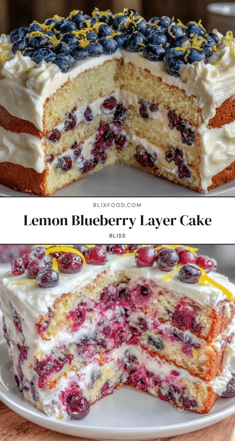 lemon blueberry brunch layer cake recipe