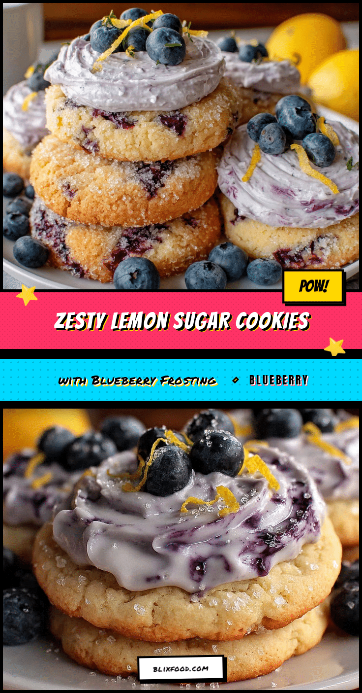 lemon sugar cookies blueberry frosting recipe