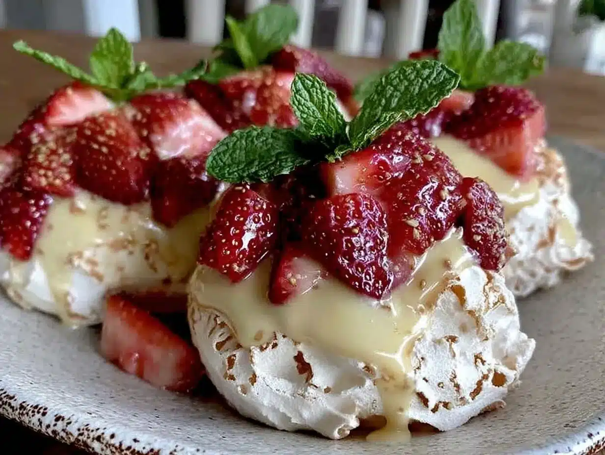 mini pavlova nests preparation steps