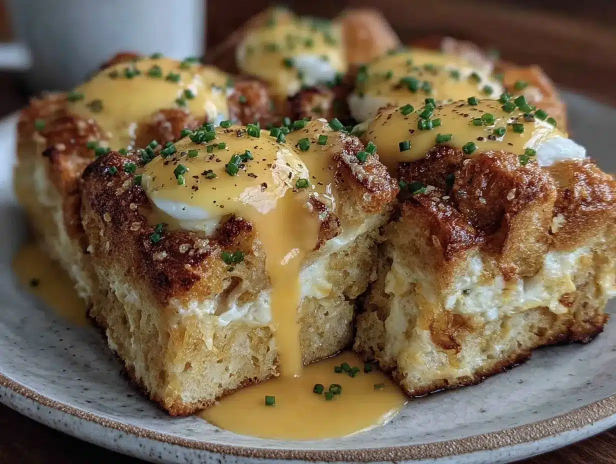 overnight eggs benedict casserole preparation steps