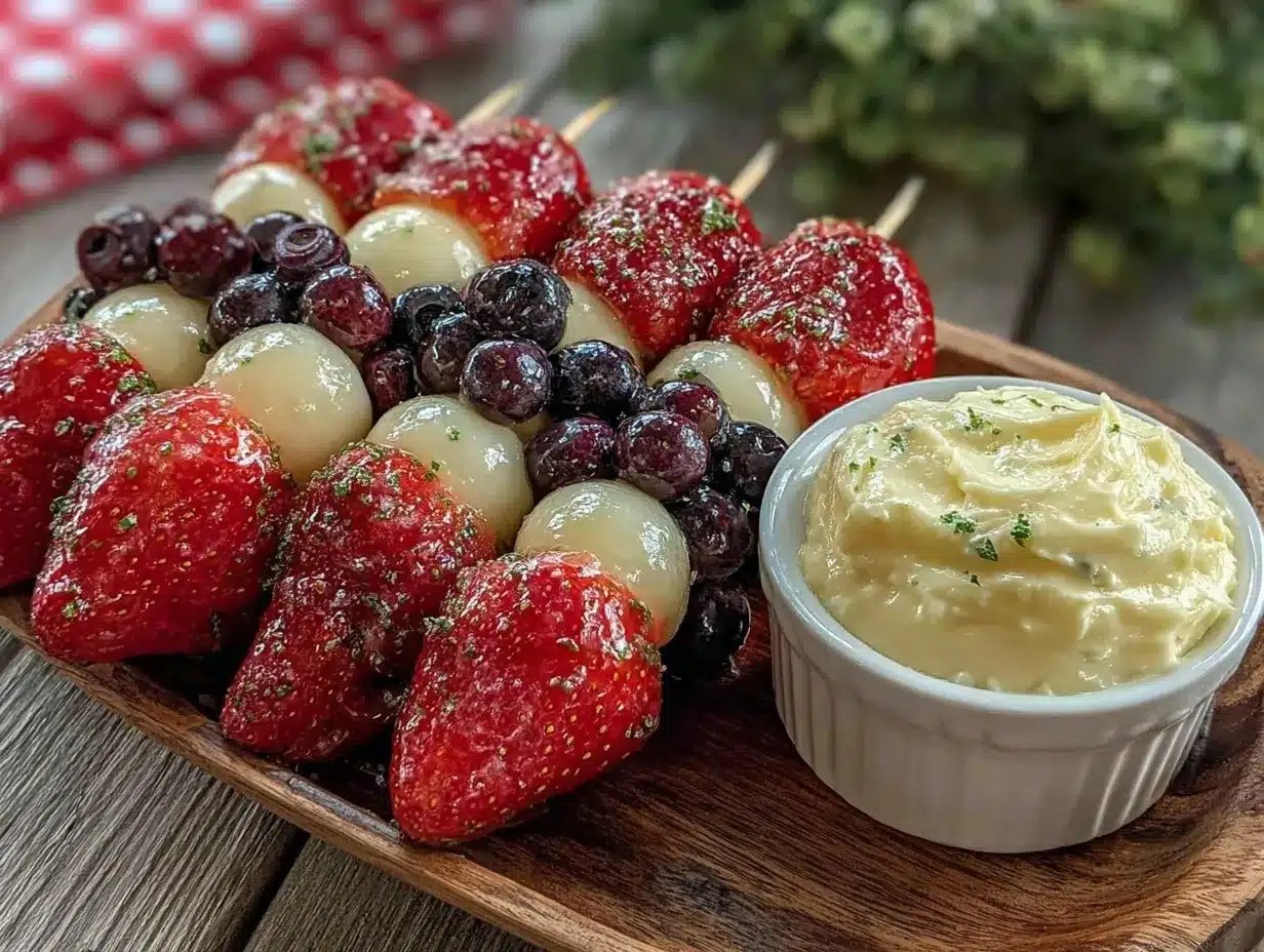 patriotic fruit skewers preparation steps