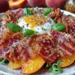 peach burrata salad - featured image