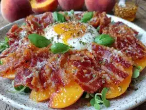 peach burrata salad - featured image