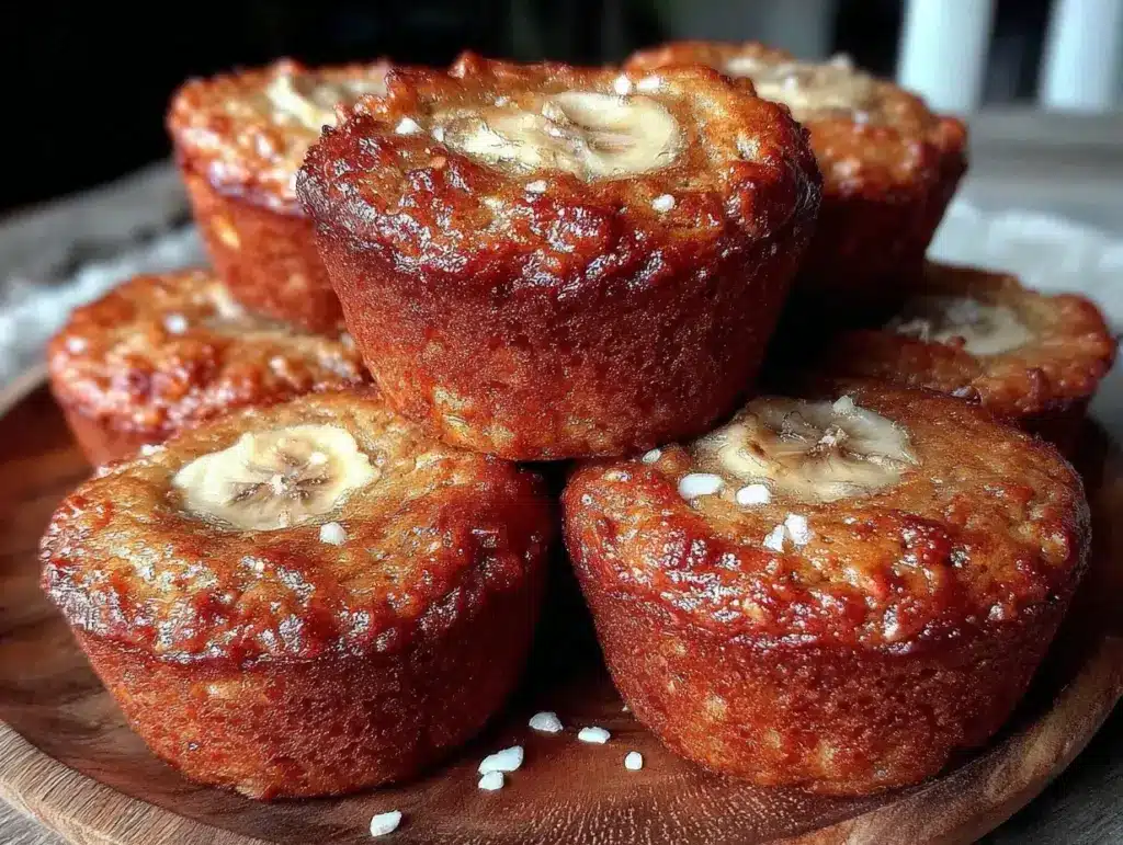 quick mini banana oat blender muffins - featured image