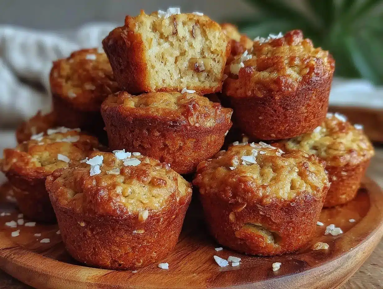 quick mini banana oat blender muffins preparation steps