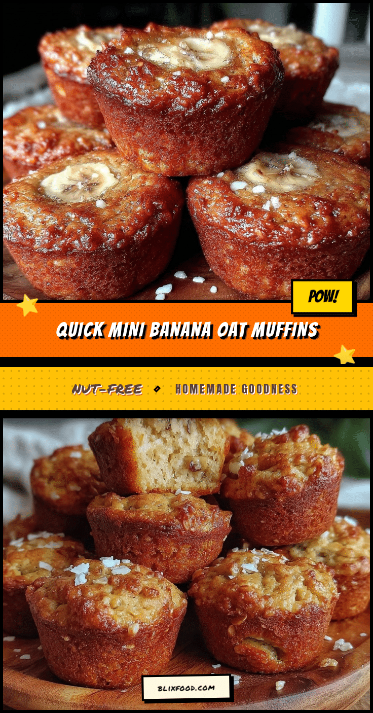 quick mini banana oat blender muffins recipe