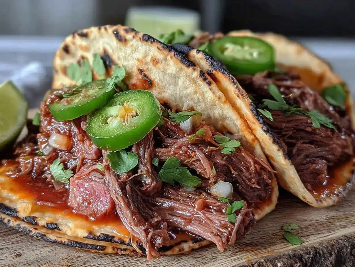 slow cooker barbacoa beef tacos preparation steps