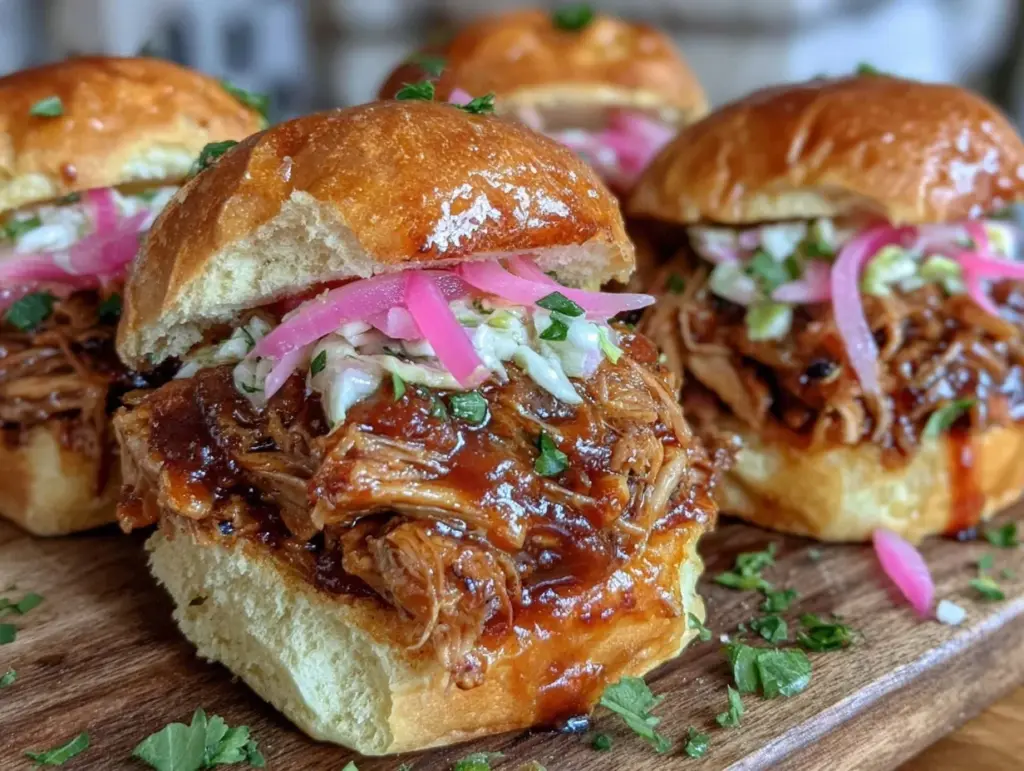 slow cooker bbq pulled pork sliders - featured image
