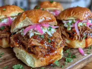 slow cooker bbq pulled pork sliders - featured image