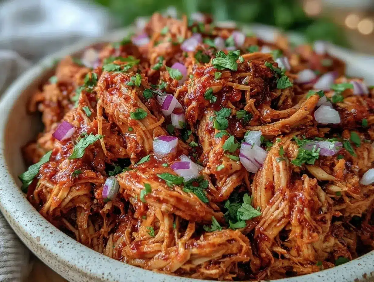 slow cooker chicken taco meat preparation steps