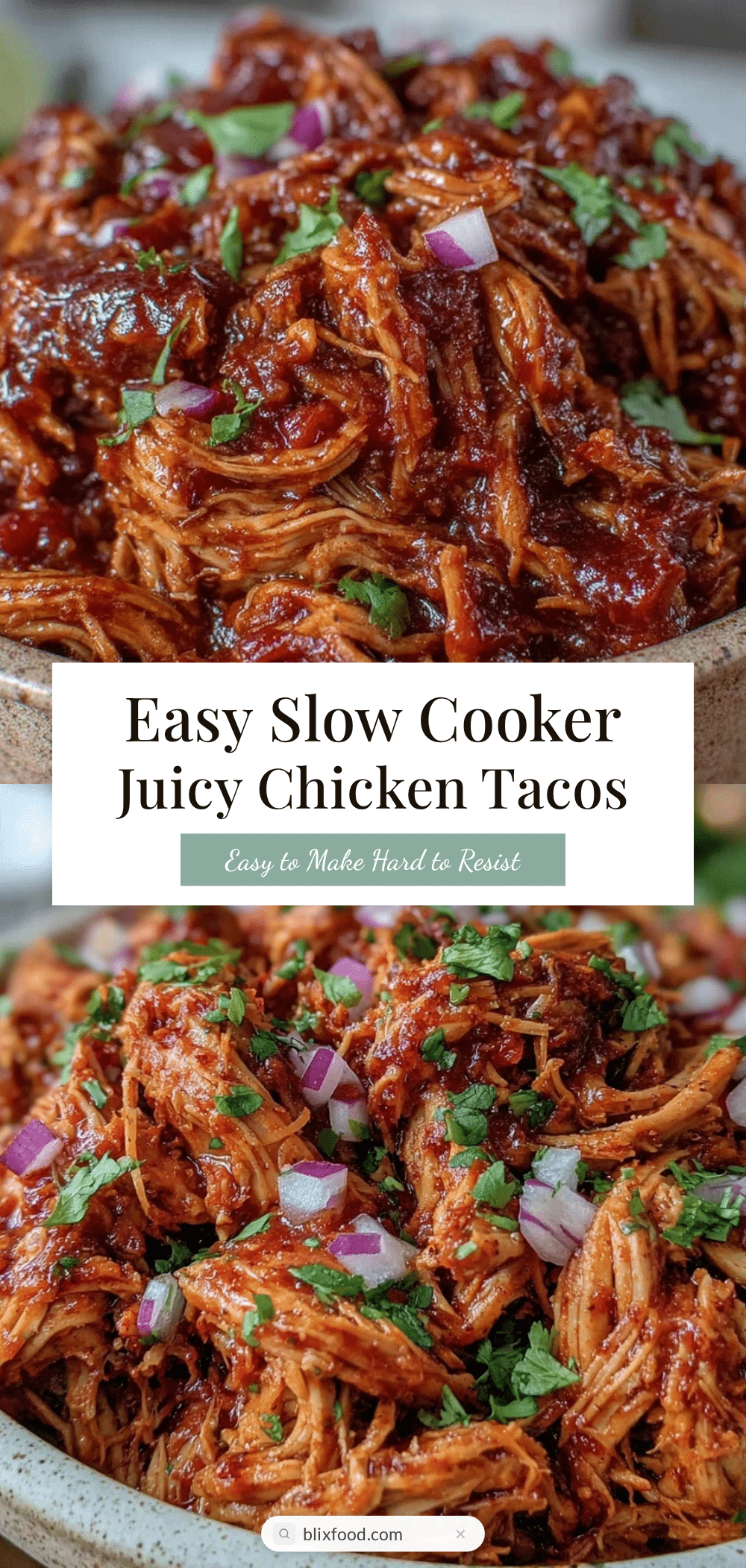 slow cooker chicken taco meat recipe