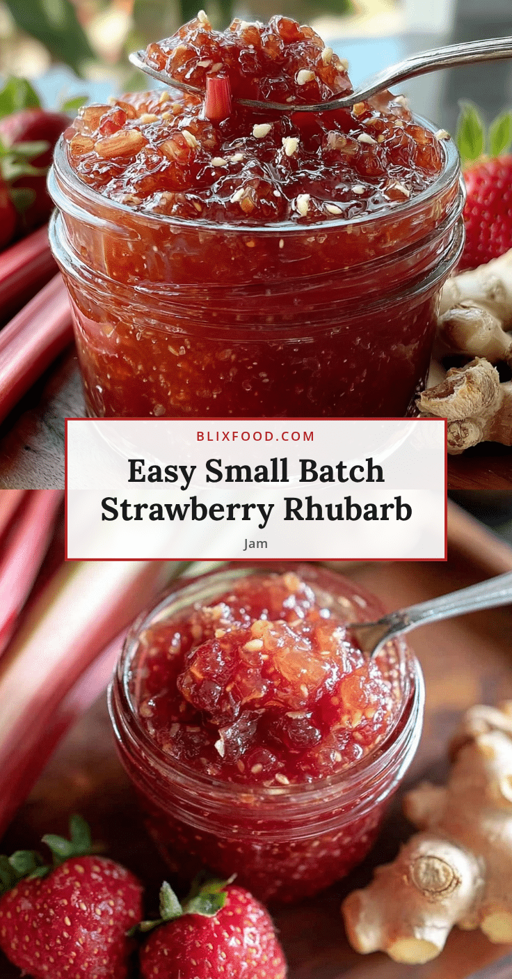 small batch strawberry rhubarb jam recipe
