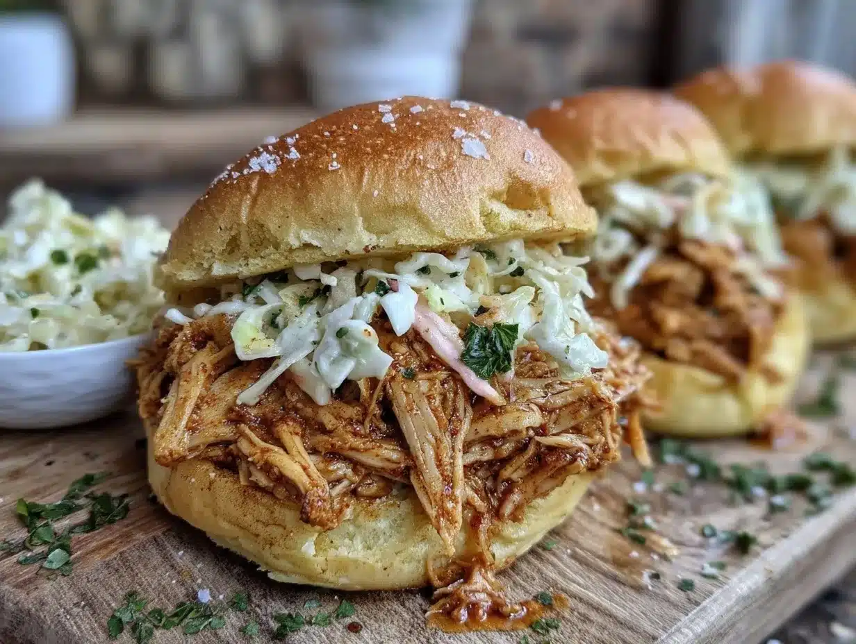 smoked pulled chicken sandwiches preparation steps