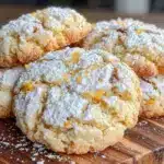 soft lemon crinkle cookies - featured image