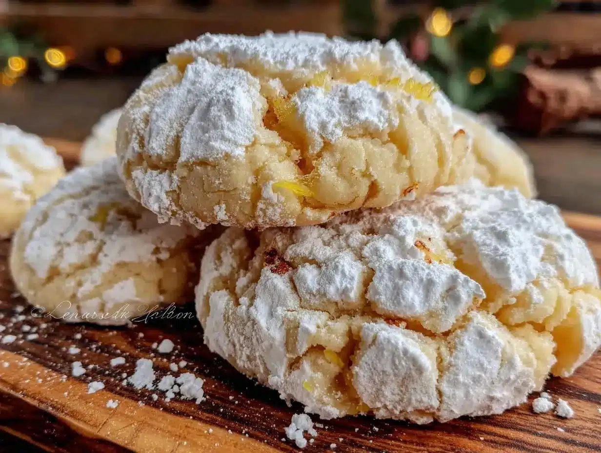 soft lemon crinkle cookies preparation steps