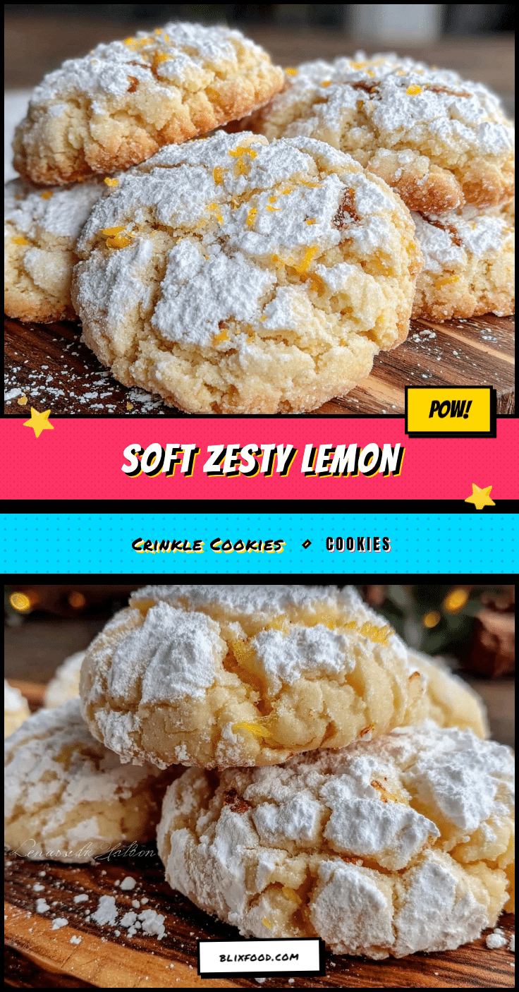 soft lemon crinkle cookies recipe