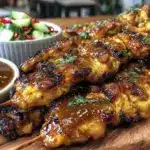 thai peanut chicken satay skewers - featured image