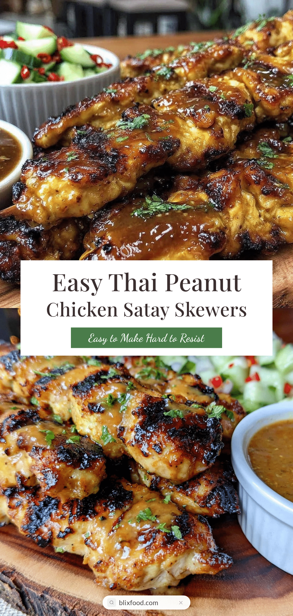 thai peanut chicken satay skewers recipe