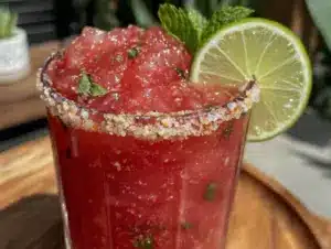 watermelon mint slushie - featured image