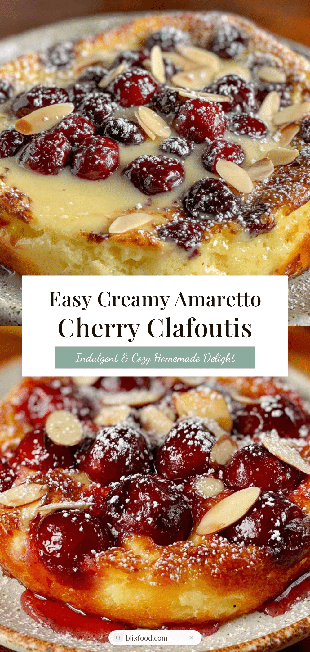 amaretto cherry clafoutis recipe