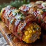 bacon-wrapped corn on the cob - featured image