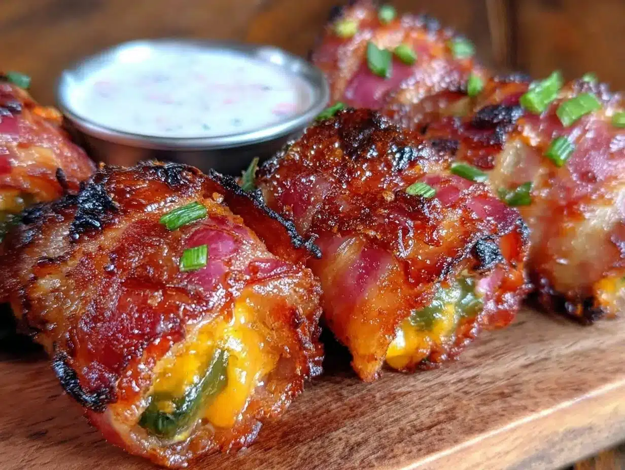 BBQ bacon-wrapped jalapeño poppers preparation steps