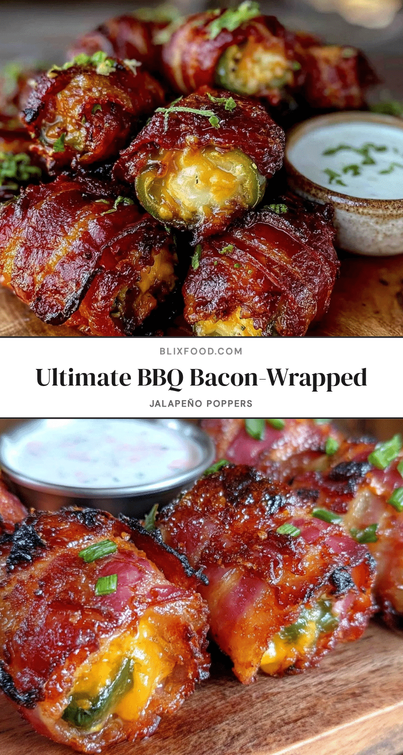 BBQ bacon-wrapped jalapeño poppers recipe