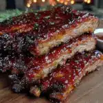 BBQ bourbon glazed ribs - featured image