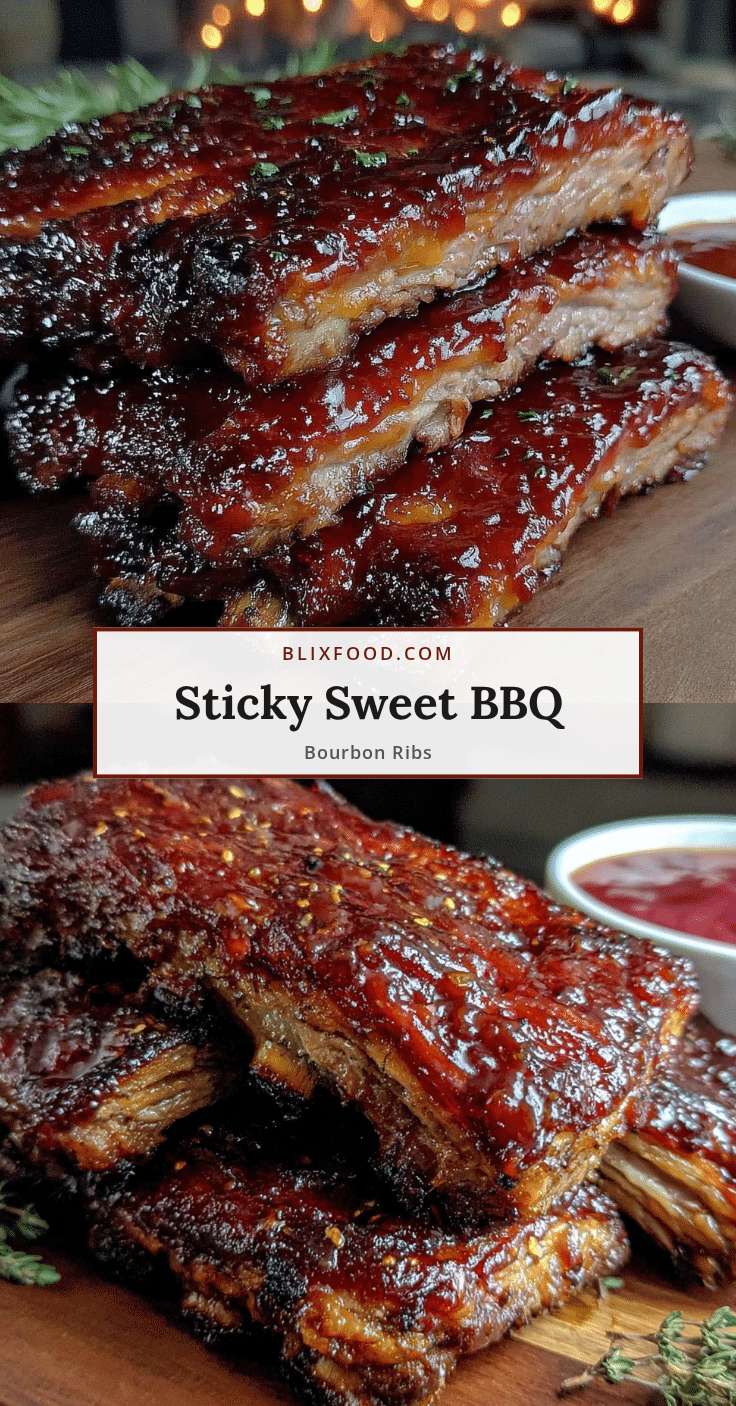 BBQ bourbon glazed ribs recipe