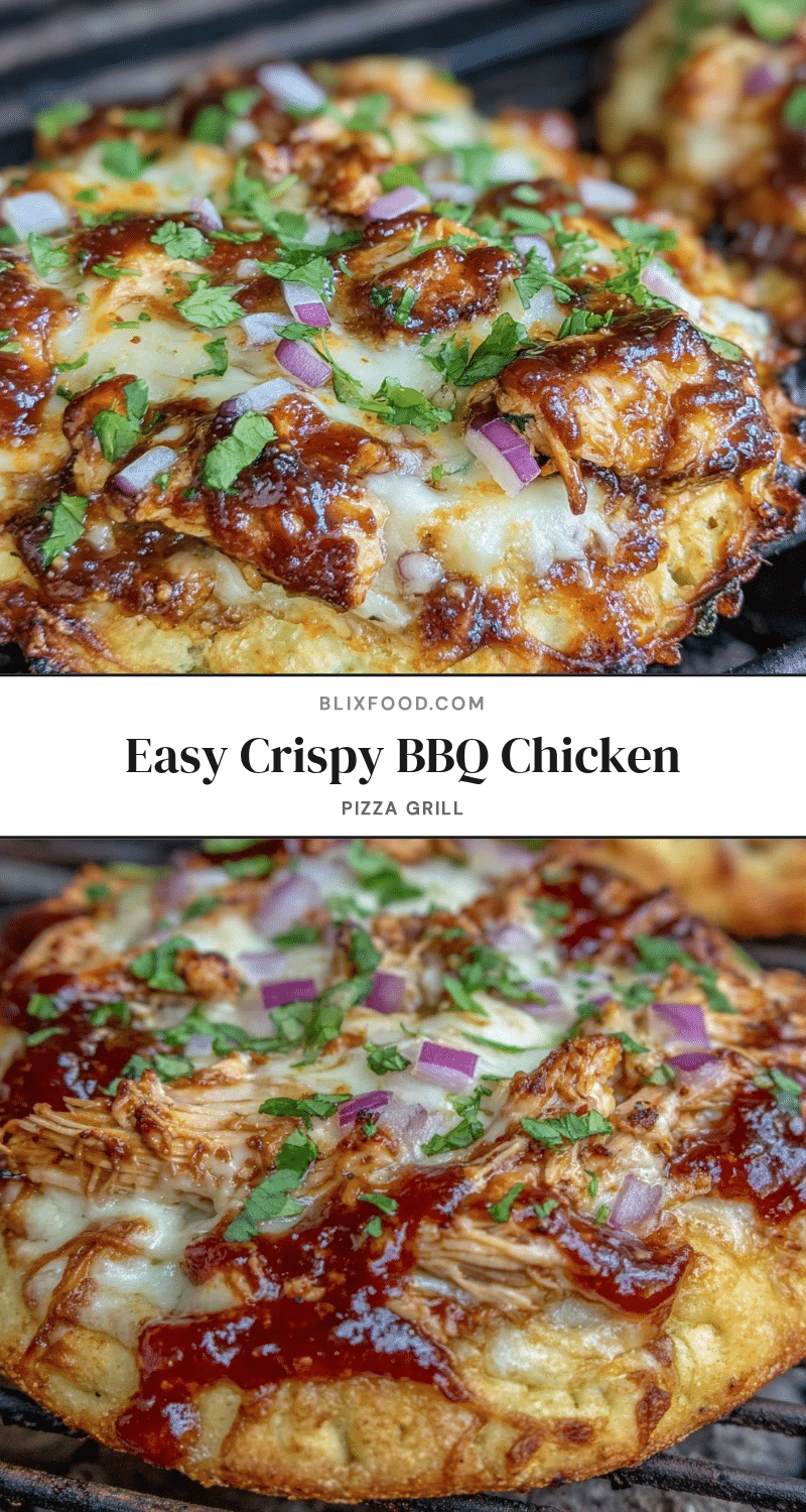 BBQ chicken pizza on the grill recipe