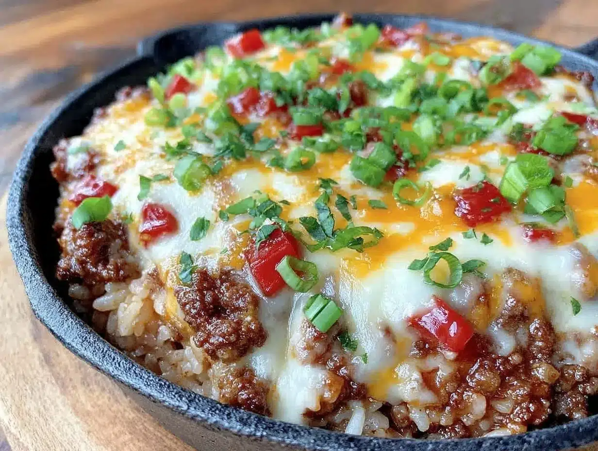 beef taco rice skillet preparation steps