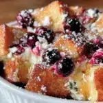 blueberry cream cheese french toast bake - featured image