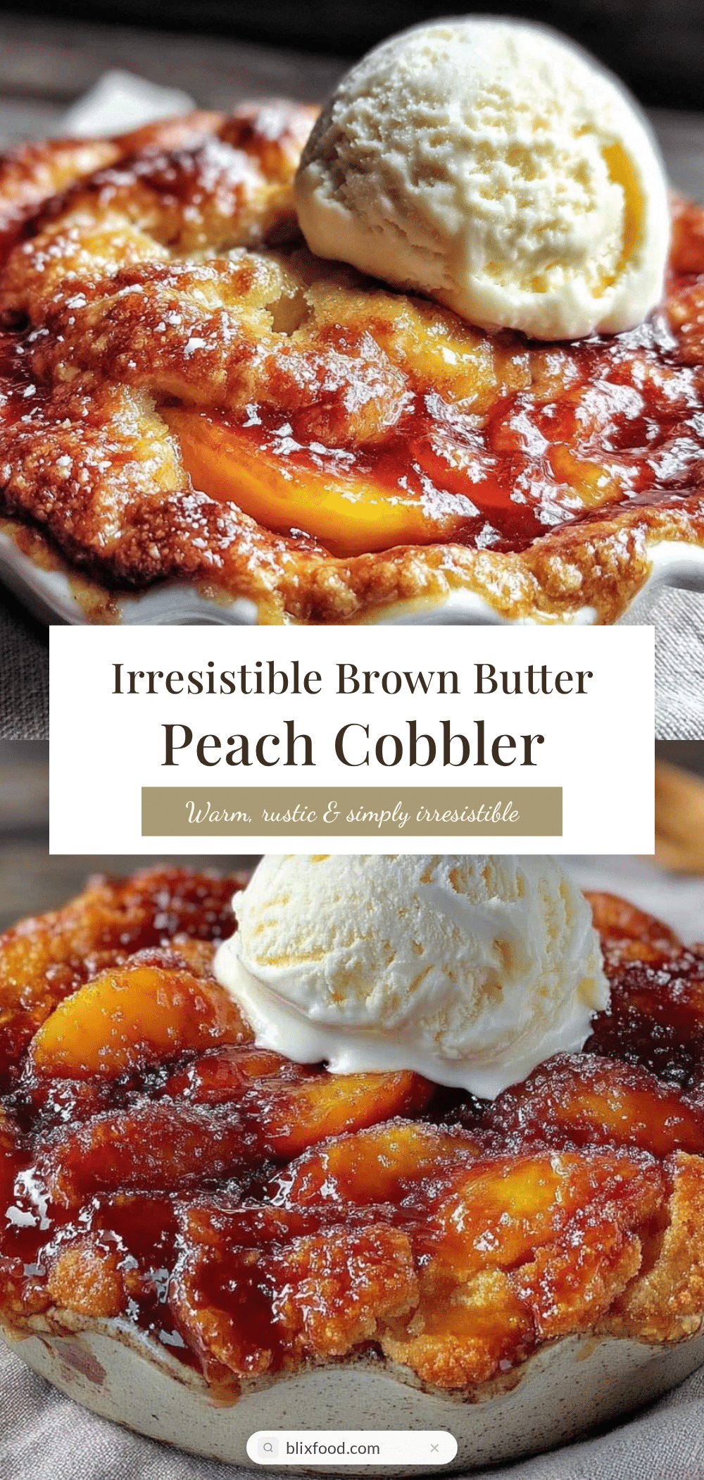 brown butter peach cobbler recipe