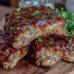 brown sugar bourbon glazed ribs - featured image