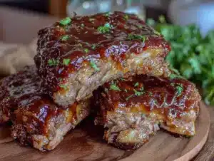 brown sugar bourbon glazed ribs - featured image