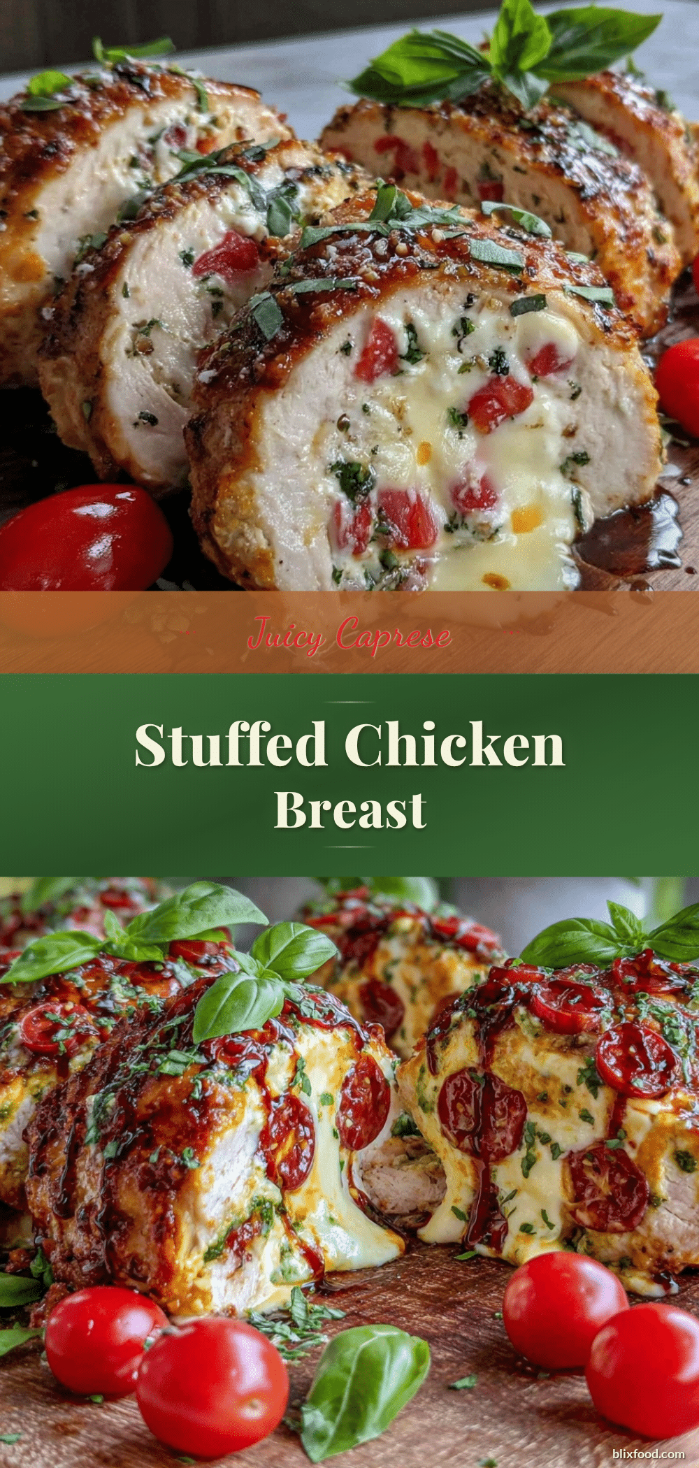 Caprese Stuffed Chicken Breast recipe