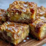 caramel apple blondies - featured image