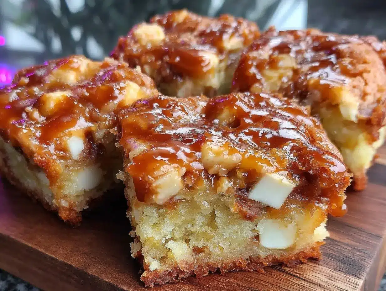 caramel apple blondies preparation steps