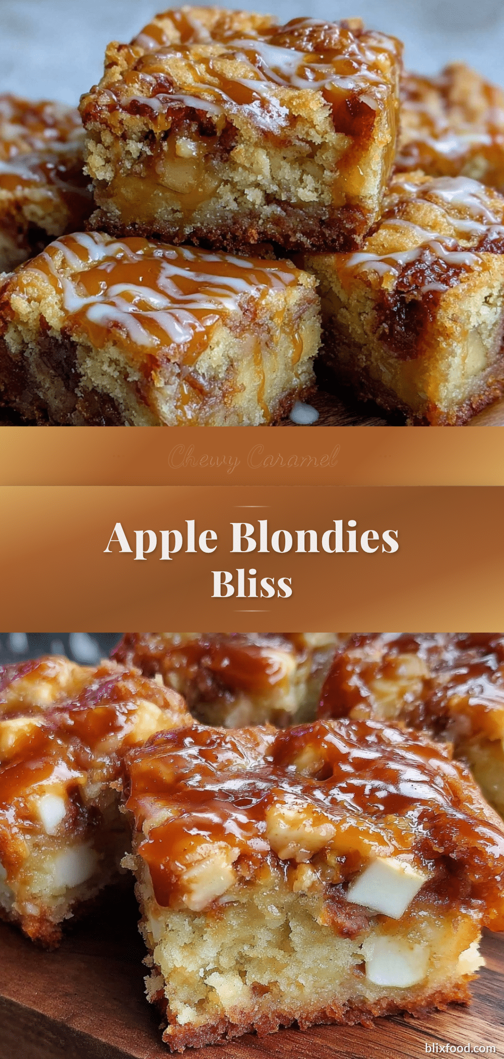 caramel apple blondies recipe