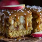 caramel apple sheet cake - featured image