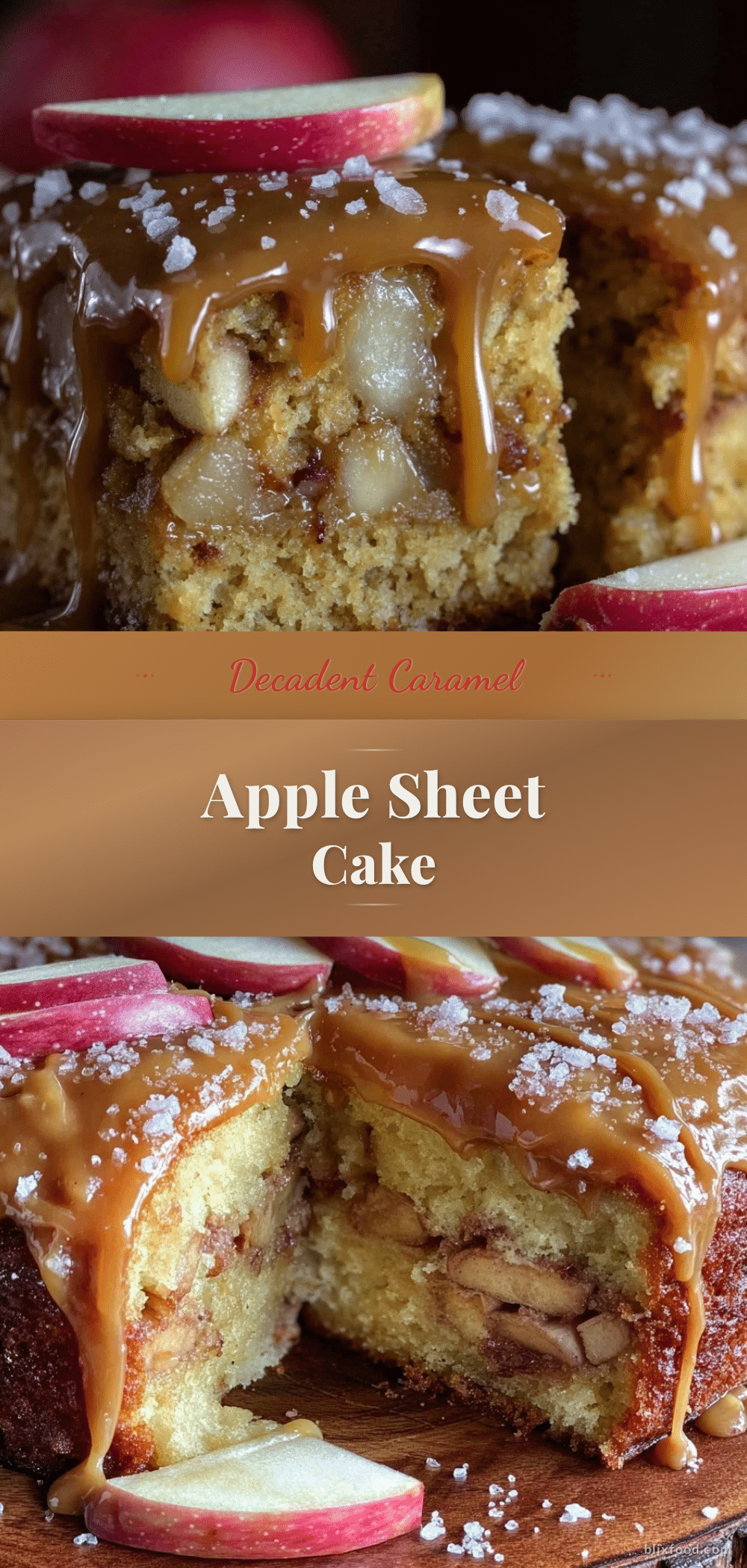 caramel apple sheet cake recipe