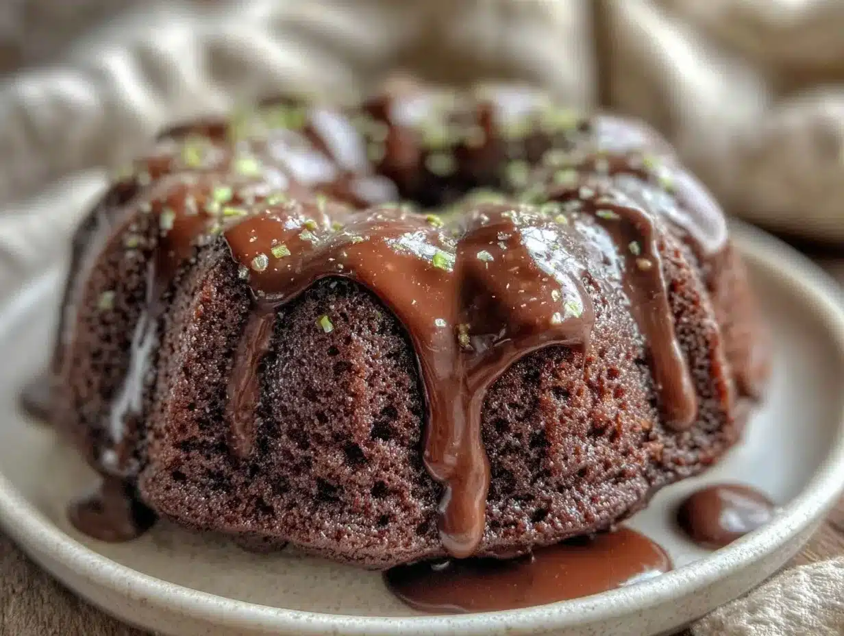 chocolate zucchini bundt cake preparation steps