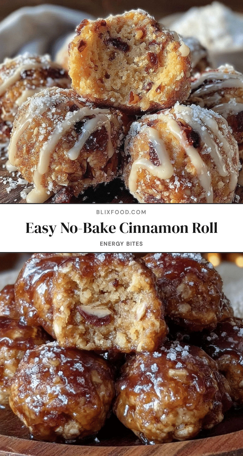 cinnamon roll energy bites recipe