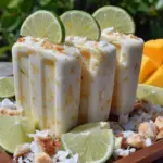 coconut mango lime popsicles - featured image