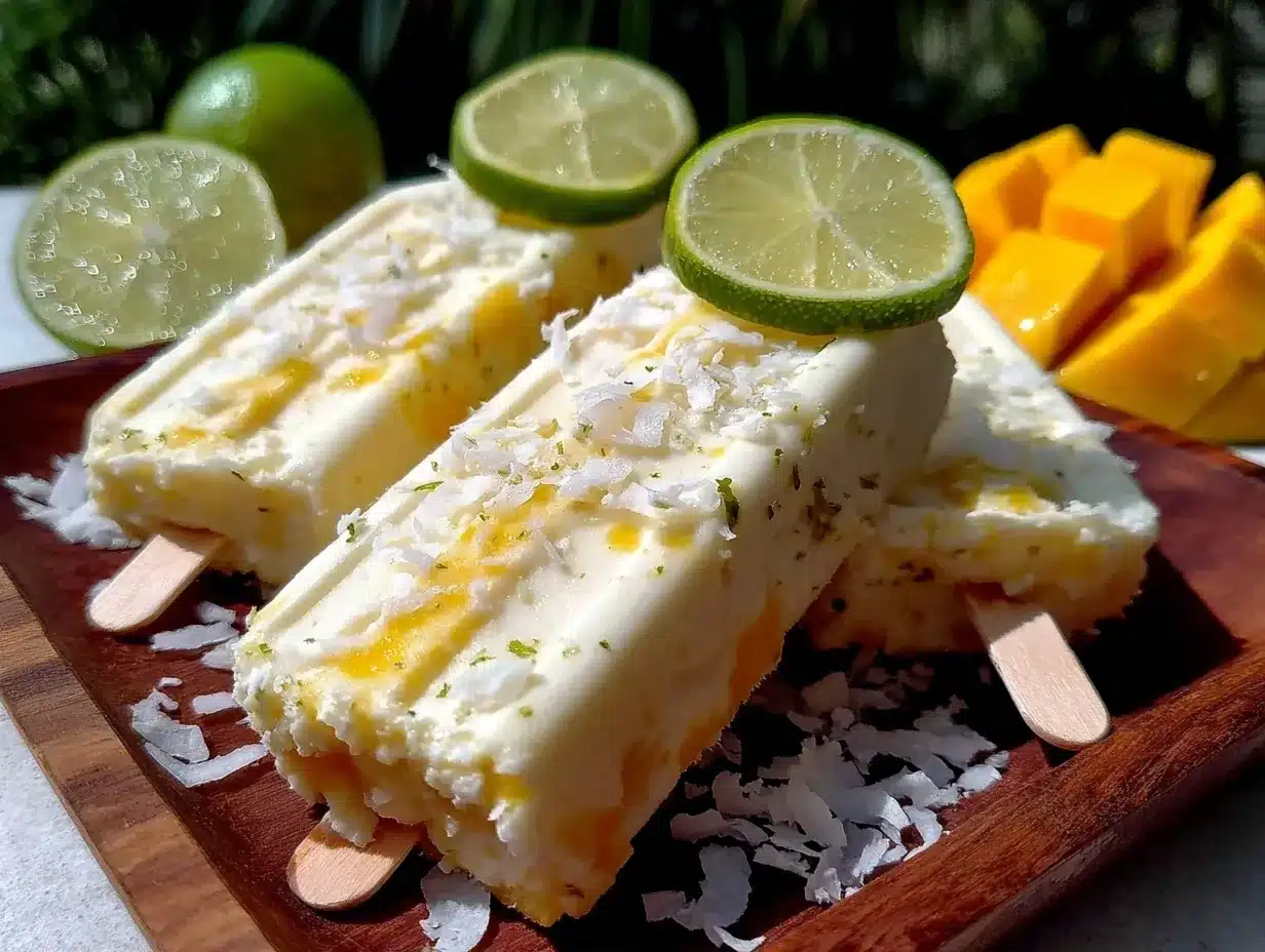 coconut mango lime popsicles preparation steps