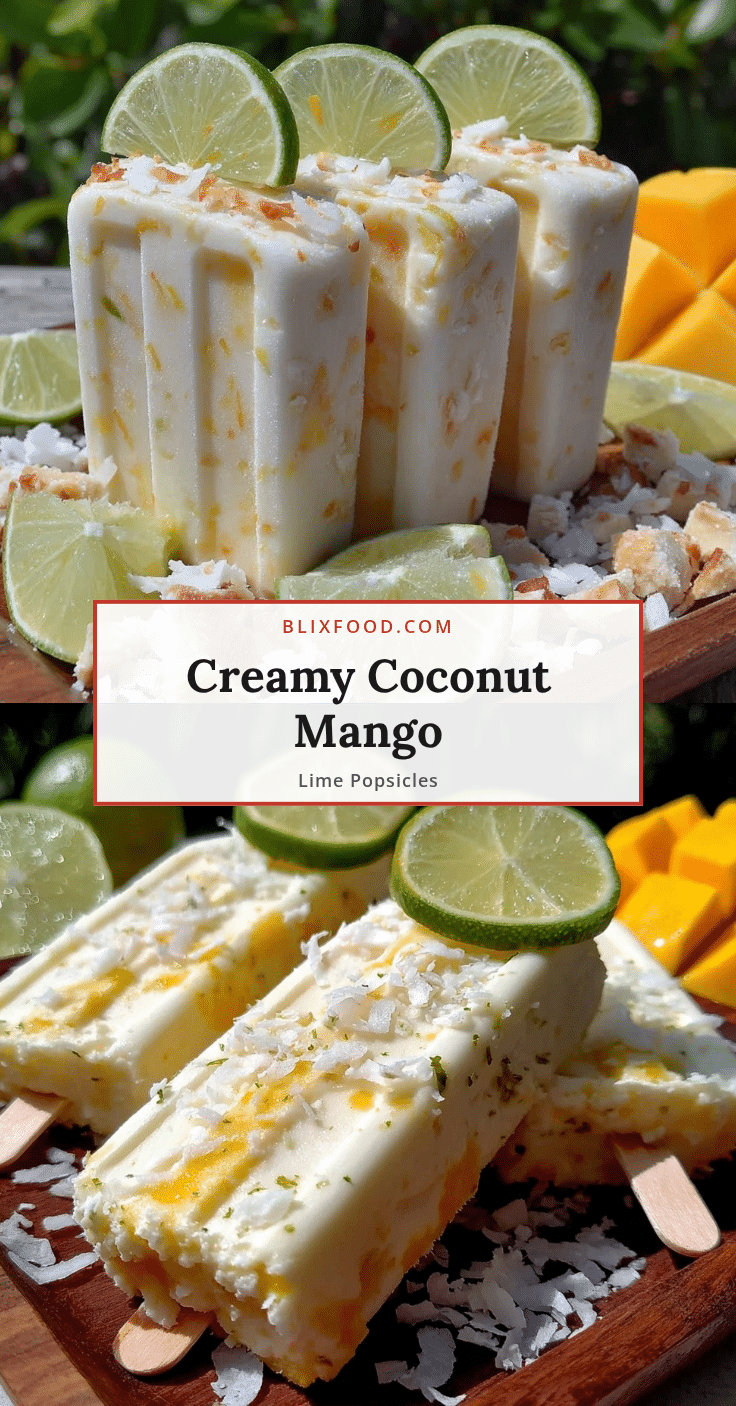 coconut mango lime popsicles recipe