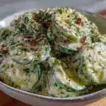 creamy cucumber dill salad - featured image