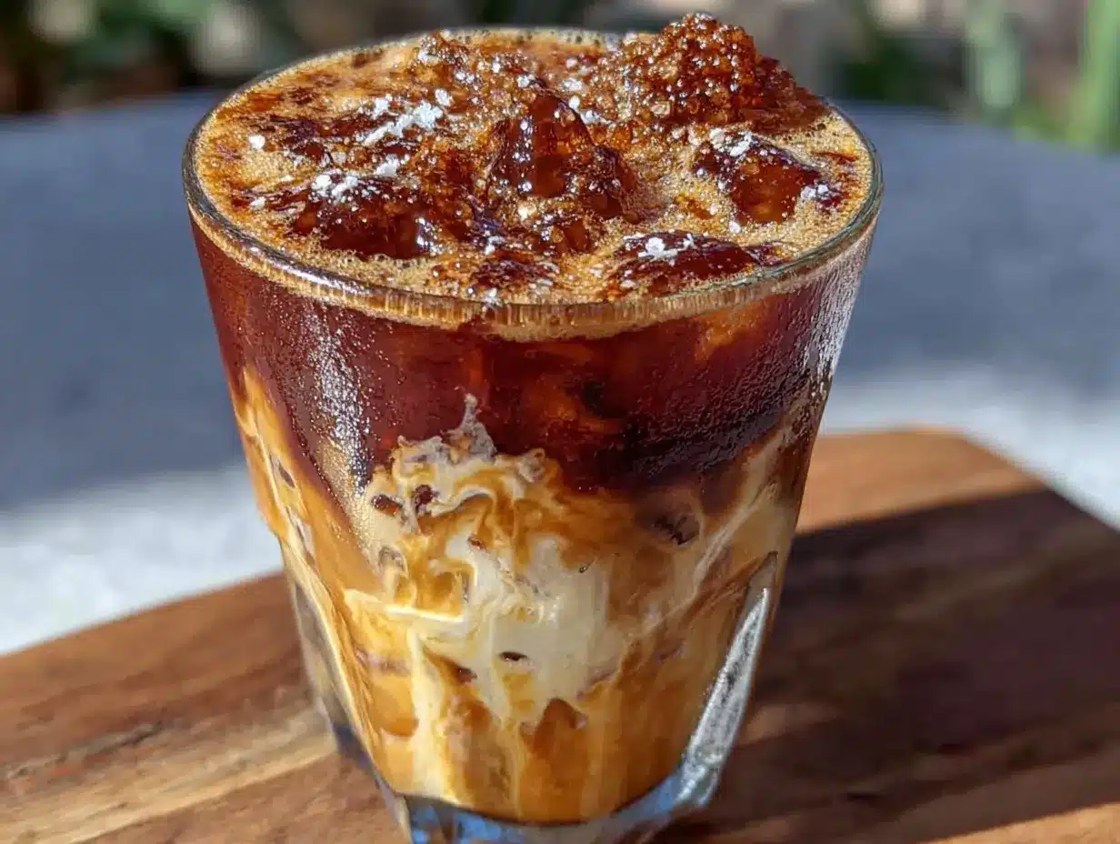 Creamy Iced Brown Sugar Oat Milk Shaken Espresso preparation steps