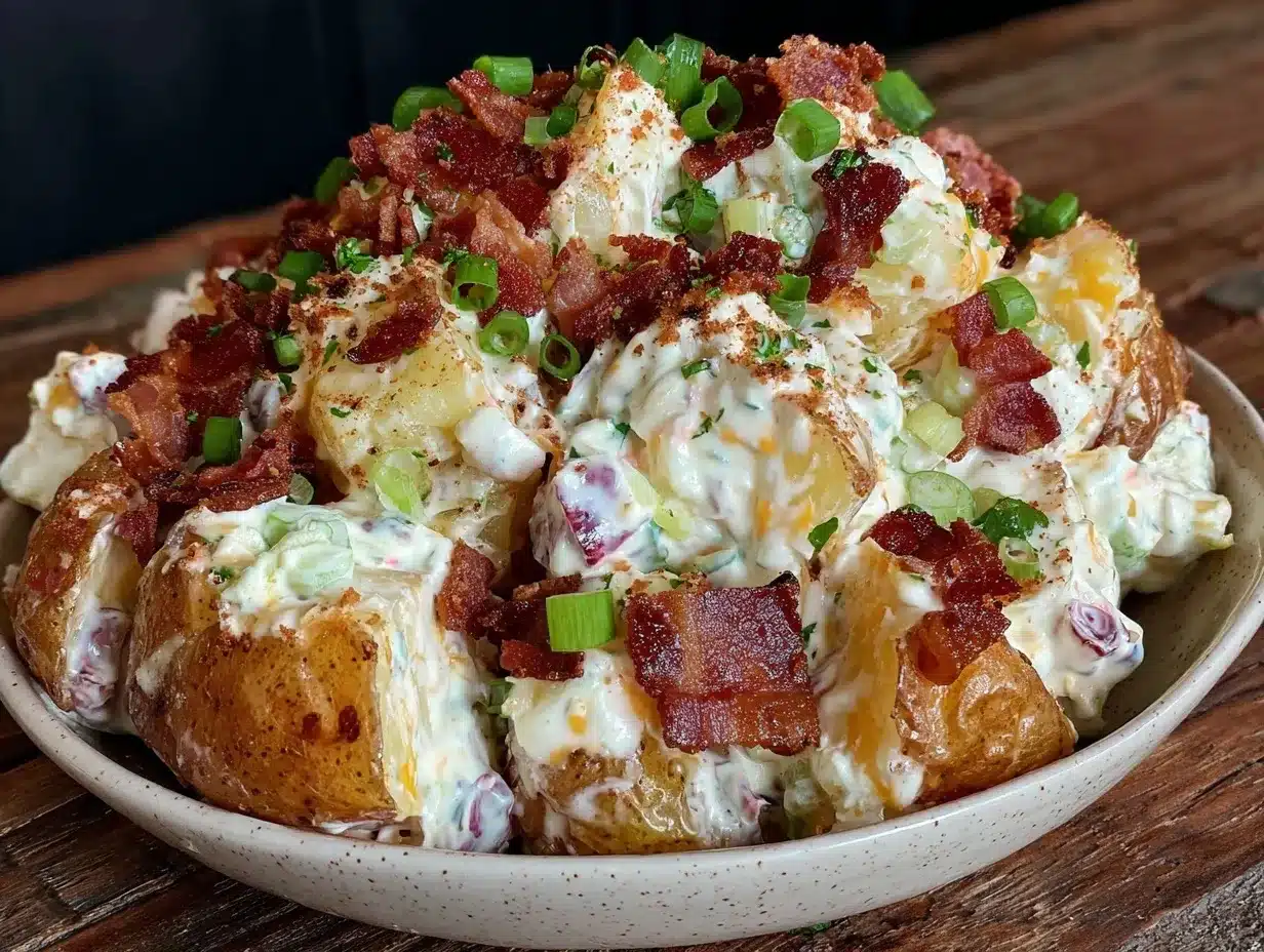 creamy loaded baked potato salad preparation steps