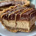creamy no-bake peanut butter cup pie - featured image